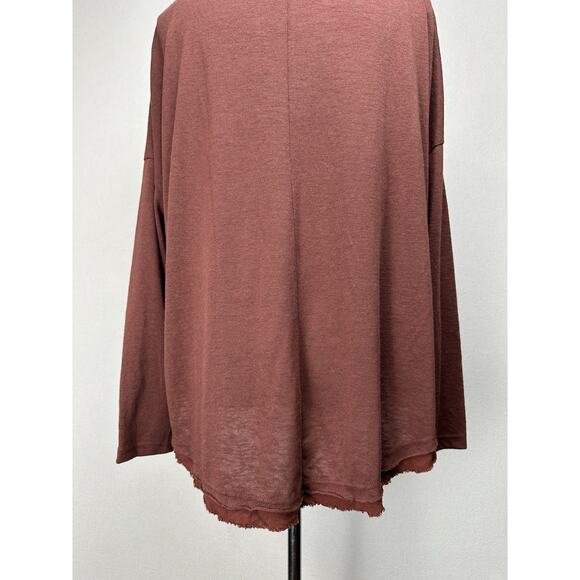 UMGEE Cotton Blend/Linen Blend Trim Tiered Tunic Baby Doll Shirt Small Oversized - Picture 9 of 13